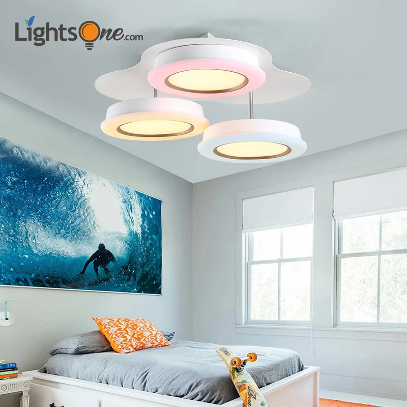

Modern minimalist Nordic children's room LED ceiling light bedroom creative personality cartoon kids room ceiling lamp