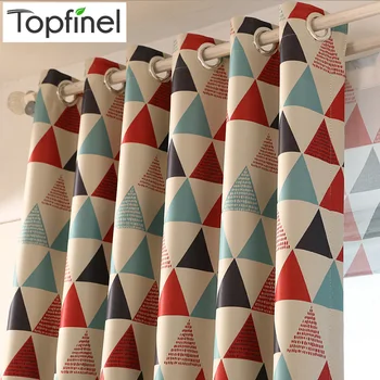 

New Brand 2016 Top Finel Modern Luxury Curtains for Living Room Bedroom Luxurious Window Curtains and Tulle Kid Room Geometric