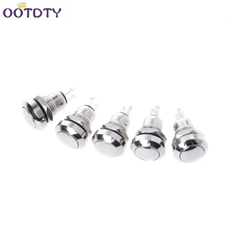 

5Pcs/Set 8mm Metal Momentary 1NO 2 Pin Mini Push Button Switch 3A/250V AC