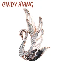 CINDY XIANG 3 kolory wybierz Rhinestone i kryształowy łabędź broszki dla kobiet eleganckie zwierząt szpilki i broszki biżuteria 2019