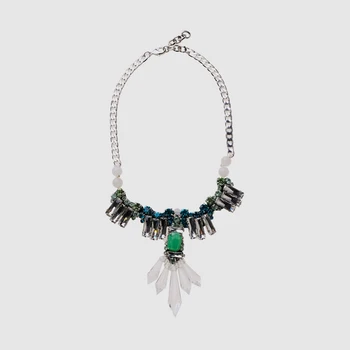 

Amorita boutique fashion crystal green necklace