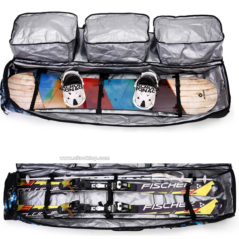 Mooard Snowboard Bag Large Waterproof Protective Pouch For Ski Mooard Snowboard Bag Large Waterproof Protective Pouch For Ski Boots Helmet Professional Sport Equip With Wheel In Boys Costume Accessories