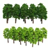 40 Pieces 8cm 1:150 N Scale Plastic Model Trees Railroad Landscape Scenery  model trees to decorate building model, roadway, 3