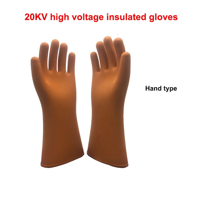 Insulation Gloves 12KV/20KV/25KV/35 KV Anti-electric Labor Safety Leakage prevention Rubber Gloves Electrician Insulating Glove - Цвет: 20KV Hand type