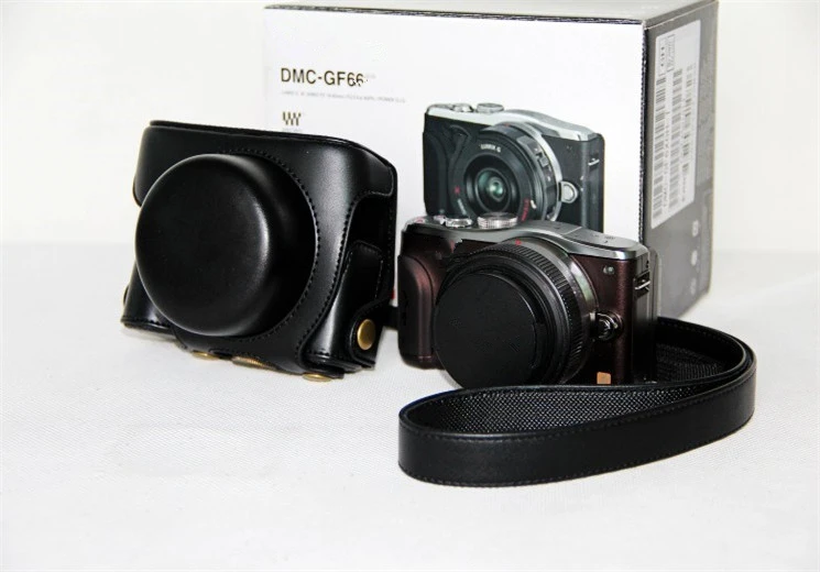 Camera Video Bag PU Leather Case For Panasonic Lumix DMC GF3 GF5 GF6