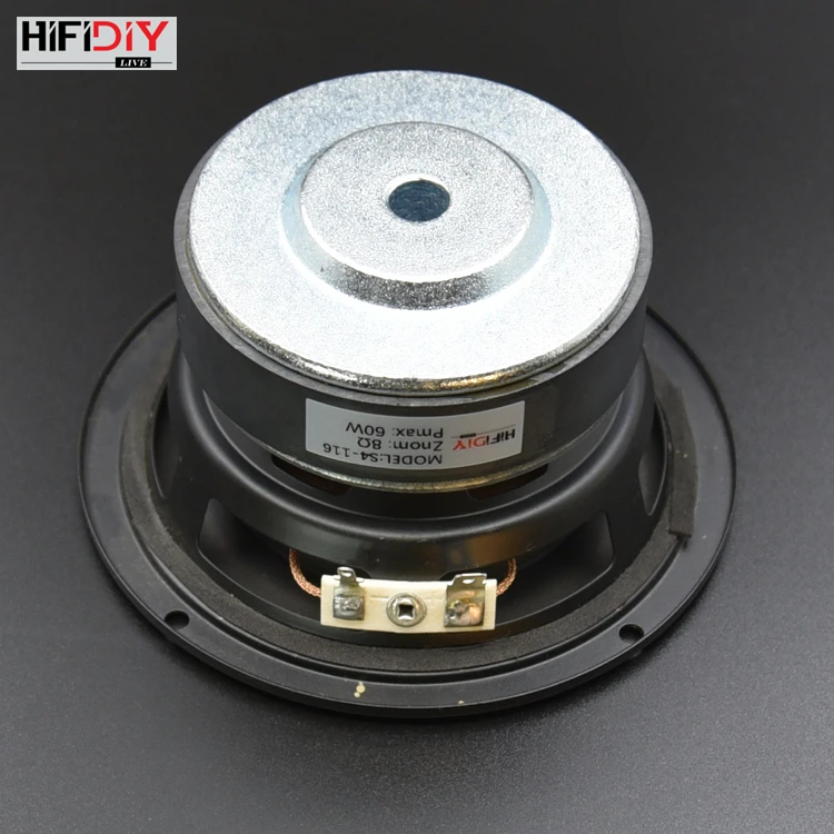 HI-FI DIY Аудио 4,5 дюймов 60 Вт круглый НЧ динамик высокой мощности бас домашний кинотеатр 2,1 блок сабвуфера 2 кроссовер Lou динамик s S4-116