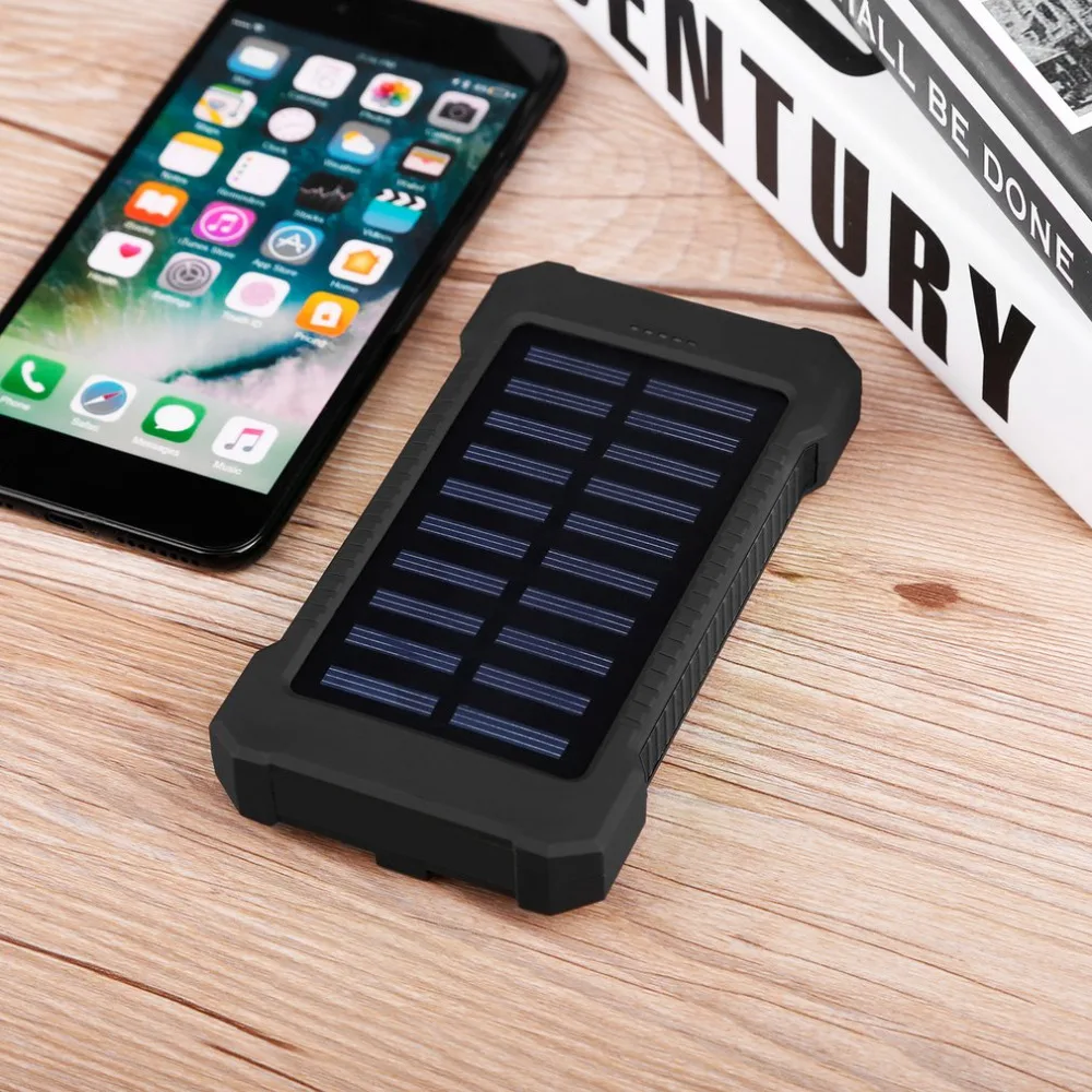 Solar Power bank 30000mAh Portable Waterproof Solar Charger powerbank 30000 mah Dual USB External Battery Power Bank Charger