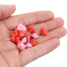 Новинка 50 шт./упак. в форме сердца розовые штифты для пробковой доски офисные школьные фотографии аксессуары для календарей Школьные Аксессуары