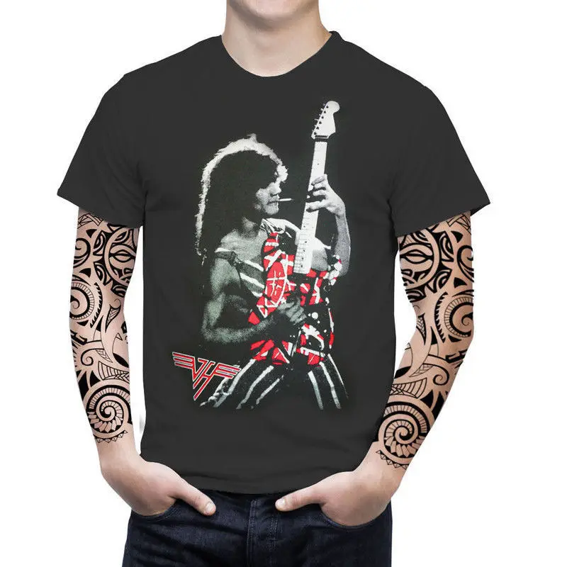 Eddie Van Halen New T Shirt Men's Black Tee-in T-Shirts from Men's ...