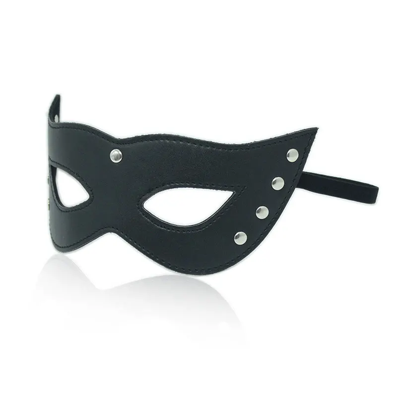 Sex Toy Rivets Leather Blindfold Adult Games BDSM Flirt Sexy Eye Mask Sleeping Masquerade Cat Party Club Coslay |