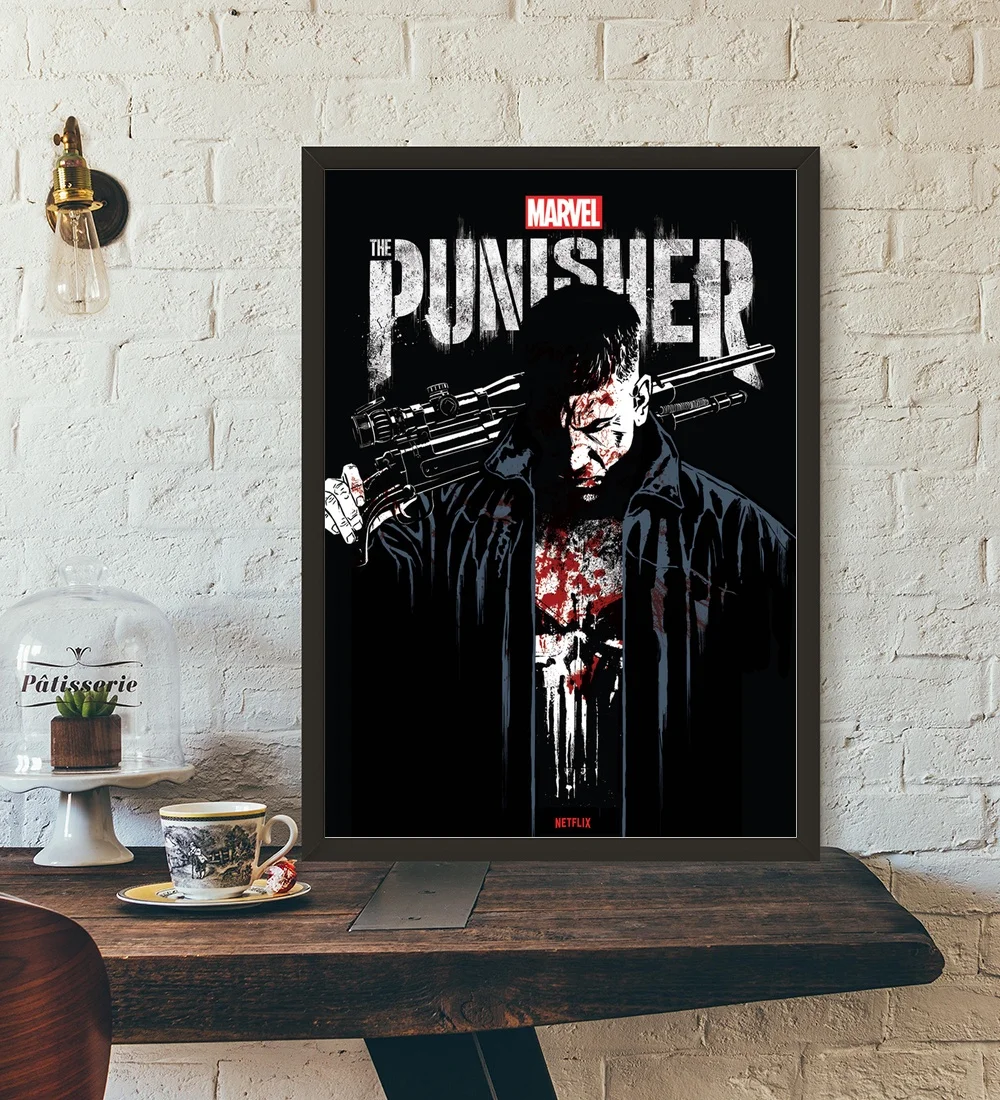 

The Punisher Poster - Netflix TV Series Art Print Wall Art Wall Decor Silk Prints Art Poster Paintings For Living Room No Frame