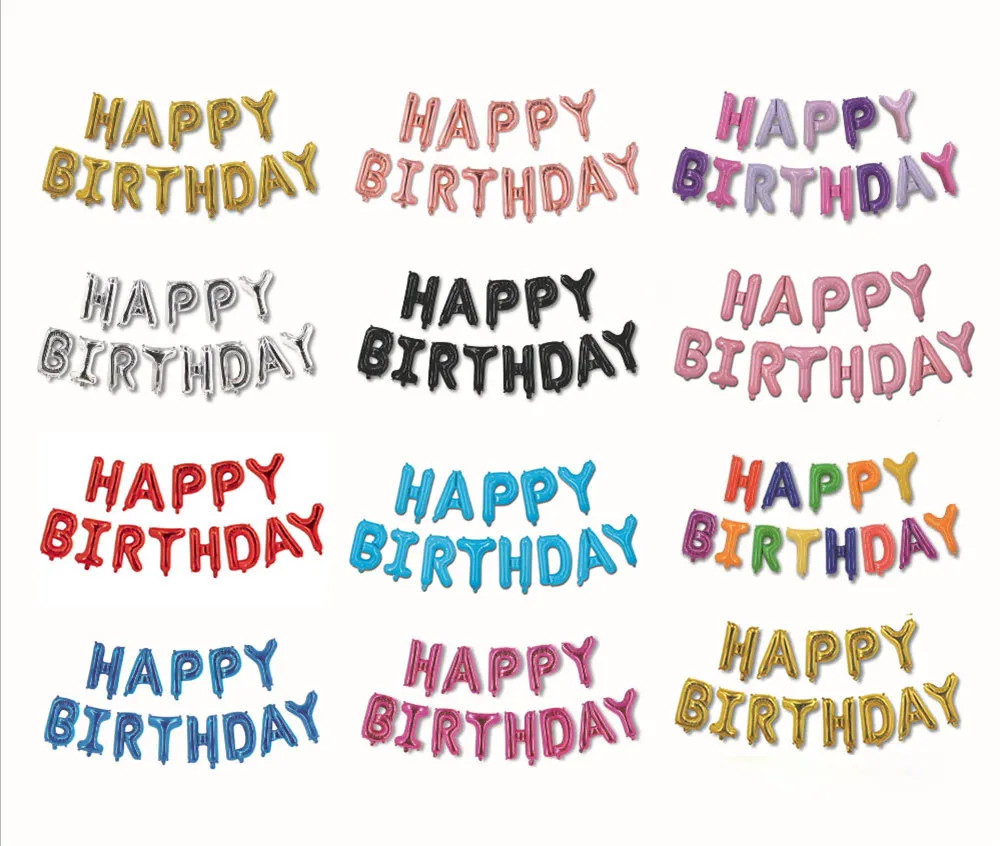 

HAPPY BIRTHDAY Balloon US Version Letters Foil Balloons Alphabet Balloon Children Happy Birthday party Decorations Kid Supplies
