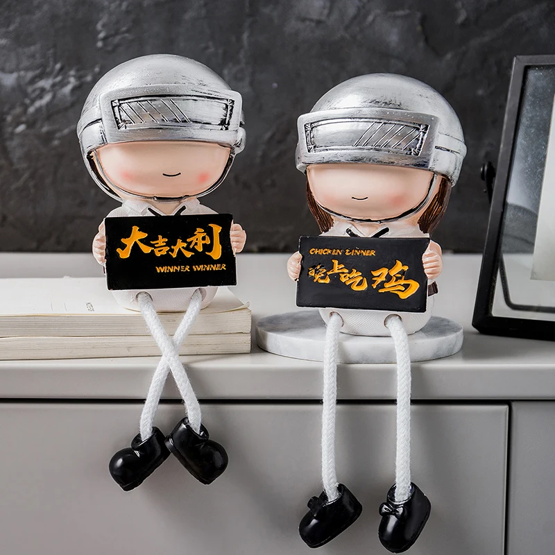 INS الكرتون دلاية من الراتنج دمية المنزل الزفاف هدية الديكور المعيشة غرفة نوم الأطفال غرفة خزانة ديكور