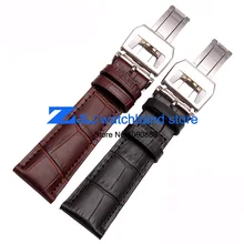 Ремешок для часов 20 мм 21 мм 22 мм кожаный браслет ремешок коричневые черные наручные часы ремешок Ремешок для наручных часов раскладывающаяся застежка