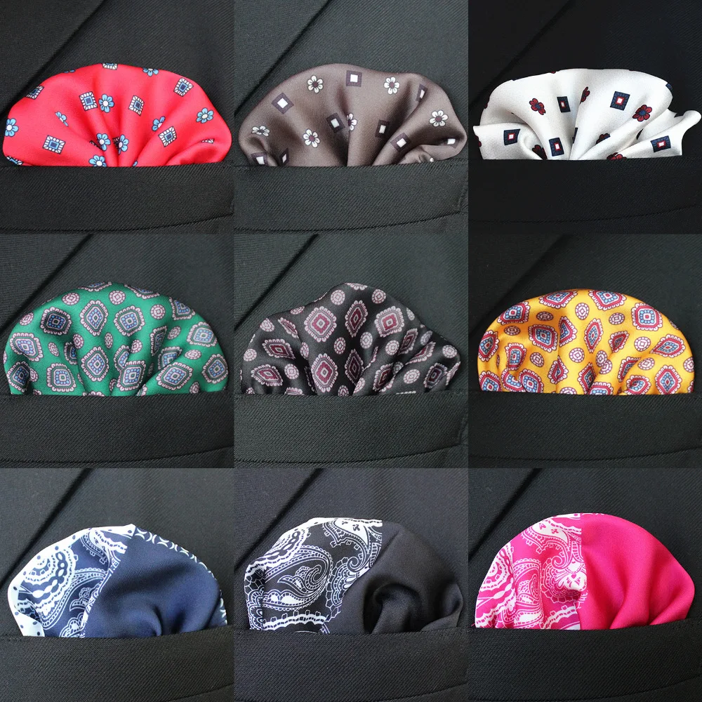 

JEMYGINS Original Silk Floral Hanky Fashion Multicolor Men Pocket Square Handkerchief Accessories For Wedding Gentlemen Suit