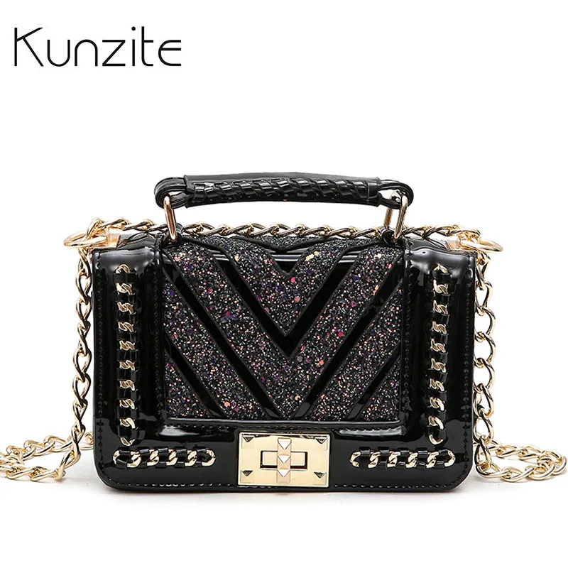 

Kunzite Luxury Brand Handbags Chain Women Bag Designer Small Chain Bag Sequins Crossbody Shoulder Bag Sac A Main Lady Bag Bolsas