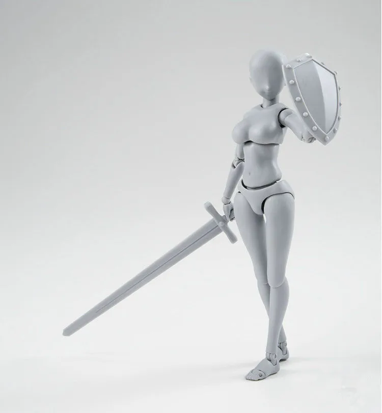 

[Funny] 15cm S.H.Figuarts SHF BODY KUN / CHAN DX Set Pale Action Figure Sketch Draw Male Female Movable body chan joint model