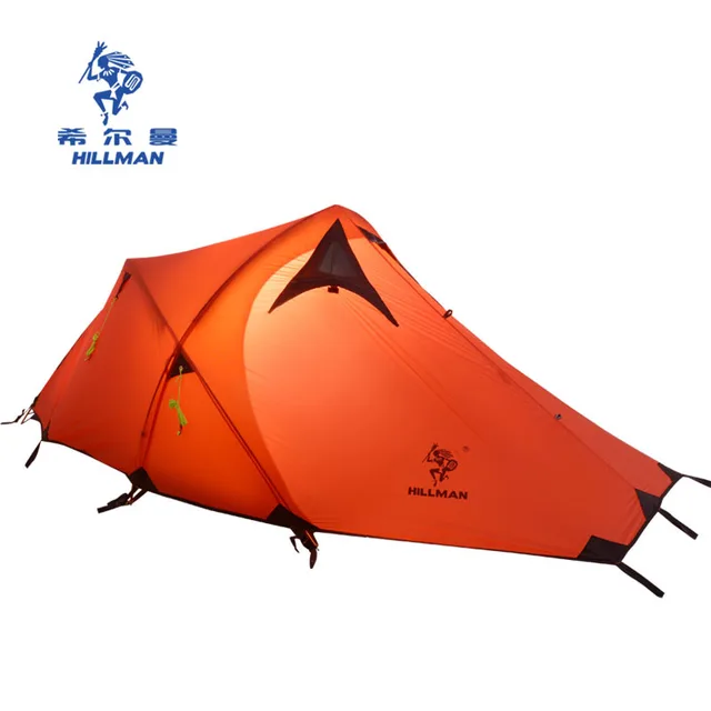 Best Price Hillman outdoor tent 2 double layer light weight aluminum pole  tent ultralight high quality camping equipment 4season tent