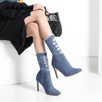 

Plus Size 36-42 Women Heels Boots Female Autumn Knee High Woman Hot Fashion Shoes Black White Leather Boot Botas De Mujer G6