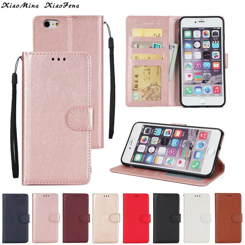 Goedkoop Vintage Wallet Flip Case Voor Coque iPhone 6 s Case Leer + Siliconen Telefoon Covers Voor Apple iPhone 6 Plus cover Case + Card slot