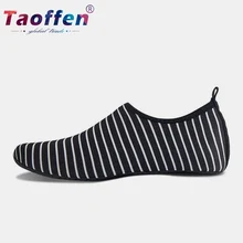 Taoffen/большие размеры 36-49; прогулочная обувь; модная черная обувь в полоску; мужские кроссовки для серфинга; удобная Пляжная обувь для плавания; Клубная обувь