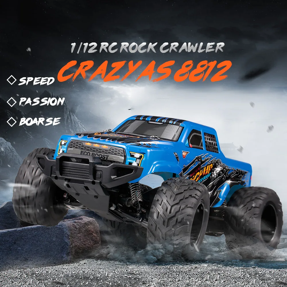 

8812 1:12 RC Car 2.4G 4WD Full-Scale High Speed 35Km/h RC Rock Crawler Off-road Monster Climbing Car Kids Toys Boys Gift