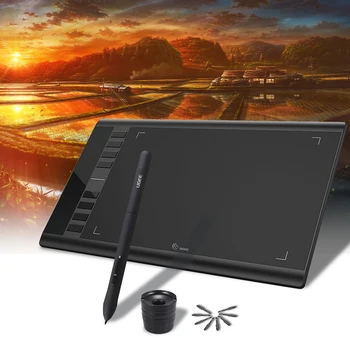 

Ugee M708 Upgraded Graphics Drawing Tablet Board with Battery-free Passive Pen 8192 Pressure Sensitivity 266RPS 10 * 6inch