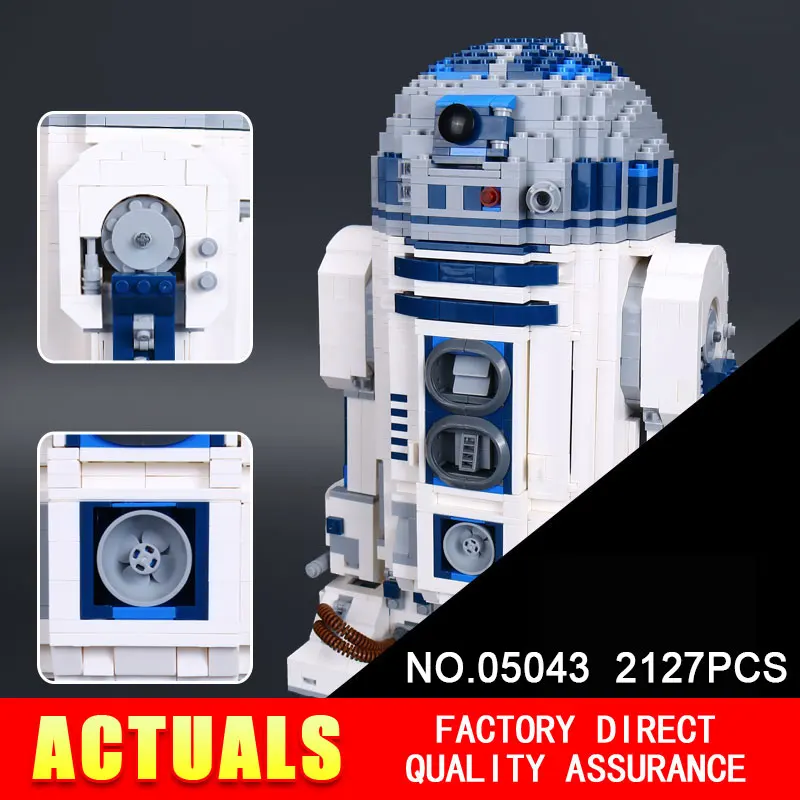 

Lepin 05043 2127Pcs Star Genuine Blocks Wars Series The R2 Robot Set Out of print D2 Building Blocks Bricks Children Toys 10225