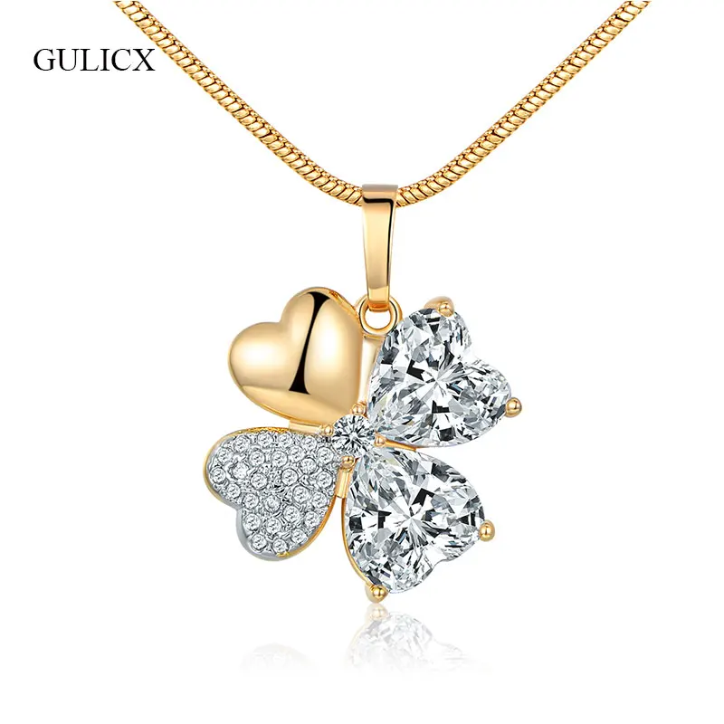 Женские кулоны GULICX в Корейском стиле золотого цвета с кубическим
