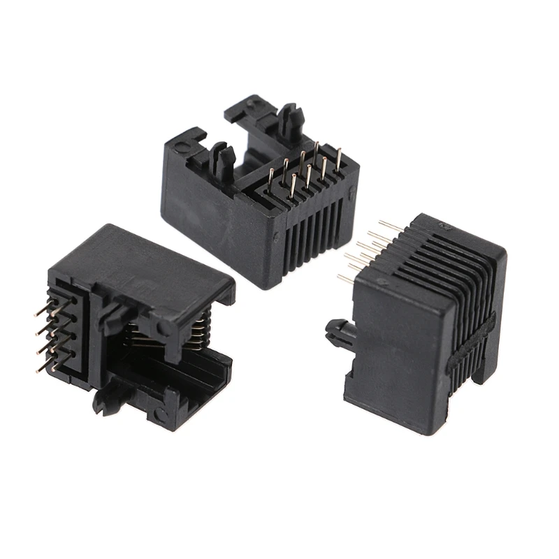 20 шт RJ45 8P8C компьютер Интернет сеть PCB разъем Черный|Соединители| |