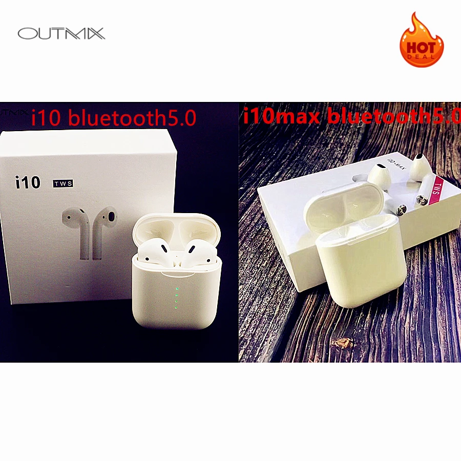 

i10 tws Bluetooth Earphones Wireless Headphone i10 max Bluetooth 5.0 Sport Bluetooth Headset Touch control With mic For phone