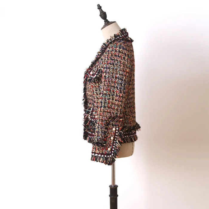 Tweed jacket coat 2017 spring/autumn women