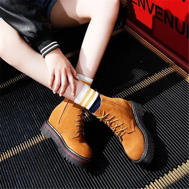 De Genuino Piel Mujeres Botas pink Motocicleta La Nieve Zapatos Damet Top Cuero Del Black Las Tobillo Chica Invierno brown Plataforma StnWp5Ywq