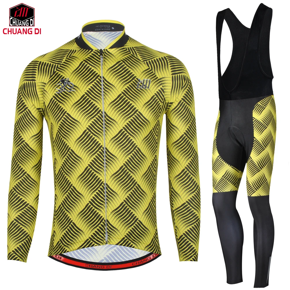 

ZM Hot Sale Men MTB Cycling Jersey Long Sleeve Mountain Bicycle Ciclismo Clothing GEL Pad Long Pants Suits Spring Summer