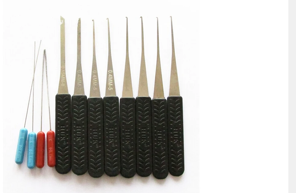 

Free Shipping! 12Pcs Black Color Lock Broken Key Extractor Locksmith Tool