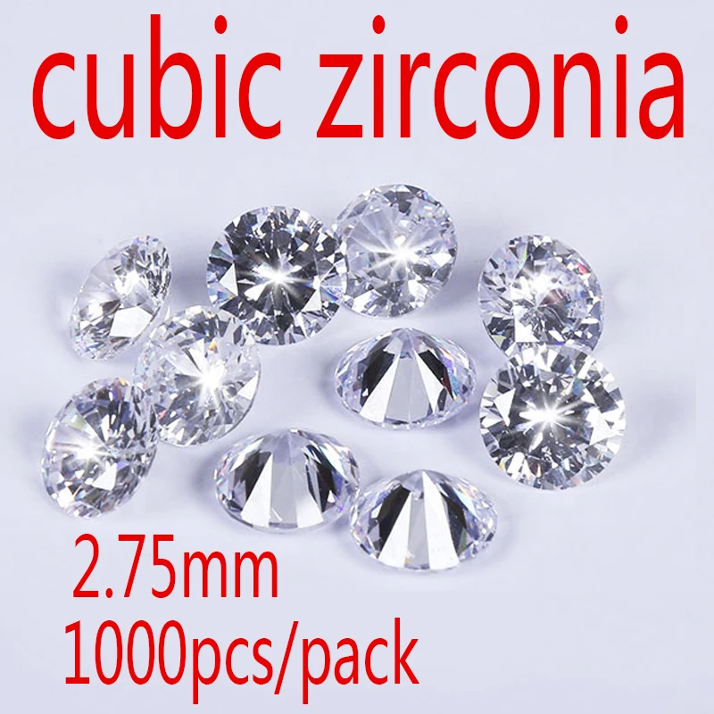 Buy 2.75mm White Cubic Zirconia Stone AAA Grade CZ