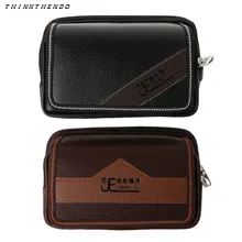 THINKTHENDO Для мужчин носить кожаные Ремни карманов универсальная поясная сумка держатель для карт карман Для мужчин кошелек