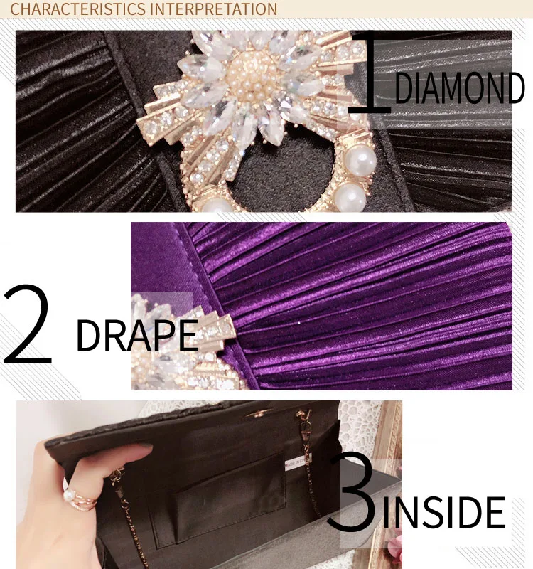 Aba Bolsa Capa de Diamantes Brilhantes 2