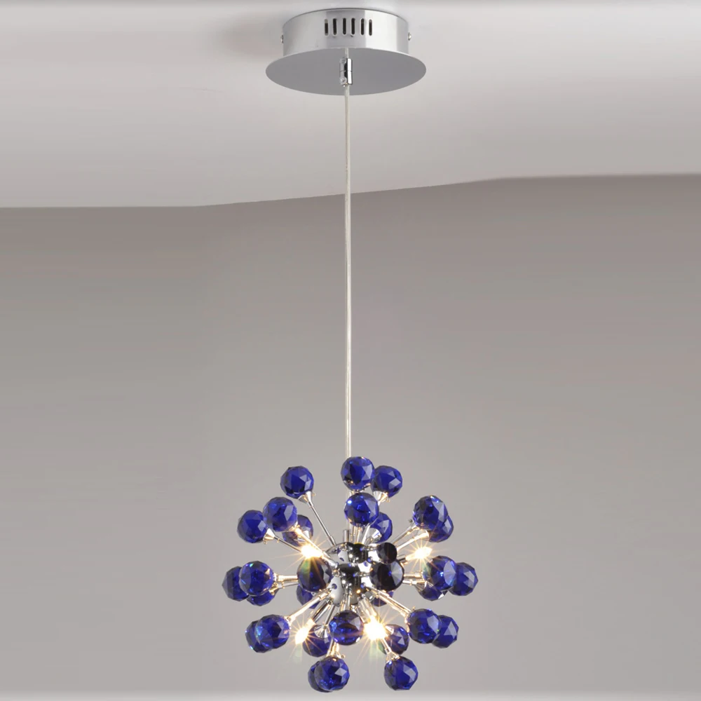 MAMEI Free Shipping Modern Blue Crystal Pendant Light Dining Room Light