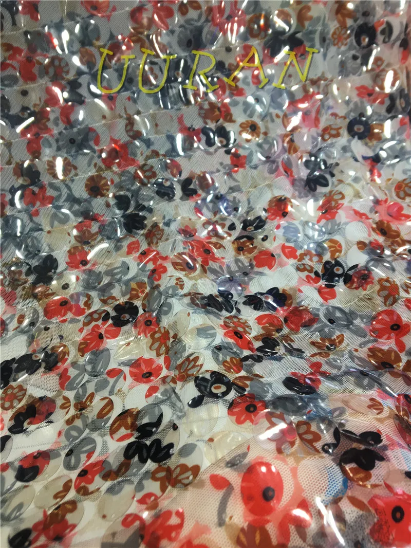

top quality nigerian tulle lace with sequins new arrival French sequins lace fabric embroidery lace fabric