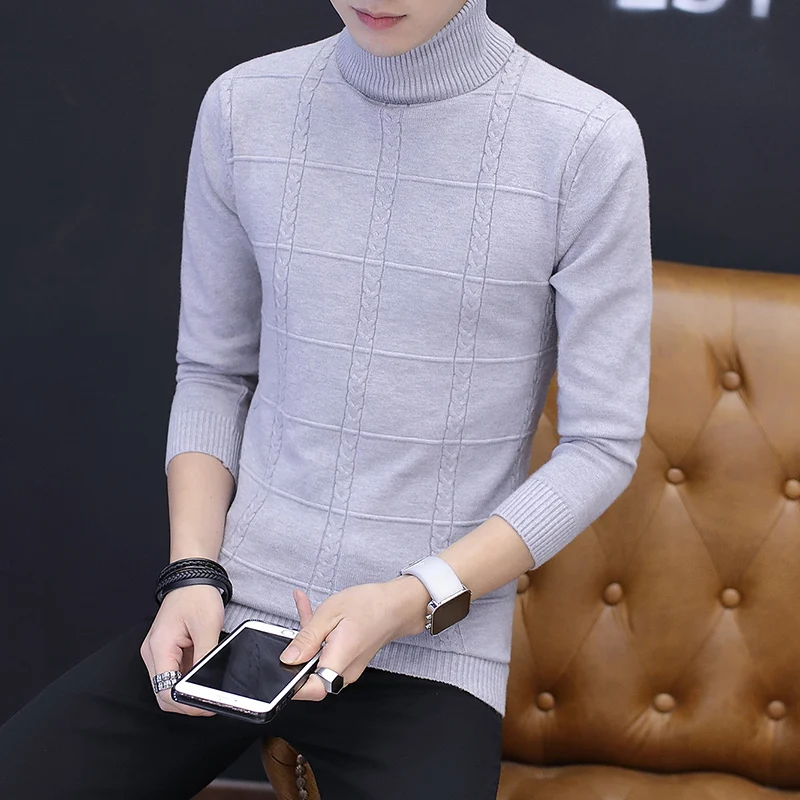 

2019 New Men's Autumn Winter New Pattern Wool Knitting Unlined Upper Garment Man Fashion High Lead Sweater Tide mens cardigan