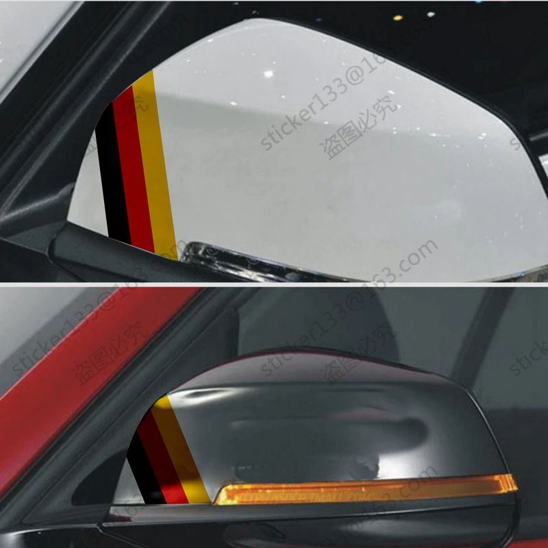 2 X Немецкий флаг y наклейка с боковым зеркалом заднего вида для Benz Audi BMW и т. д.
