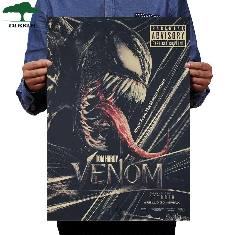 DLKKLB классический Venom плакат Marvel Человек-паук Винтаж постер фильма крафт Бумага, ручной стержень, для кафе, для картина для украшения дома наклейки на стену - Цвет: As show