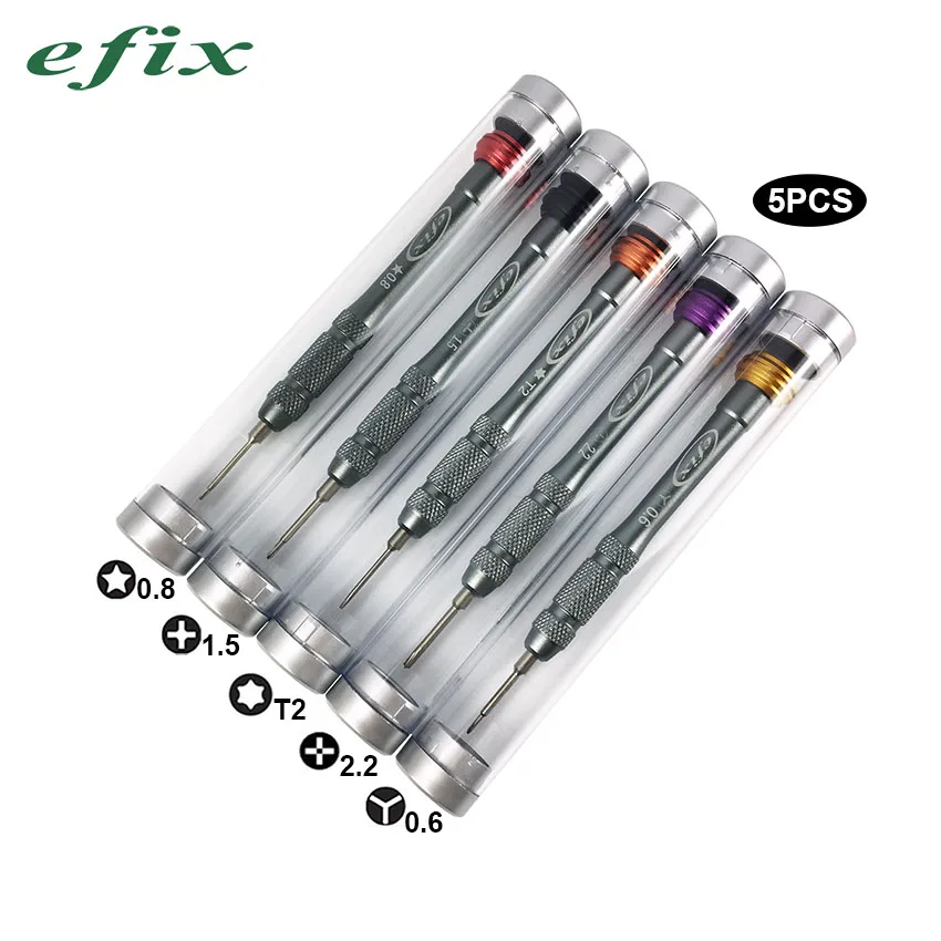 

5PCS Precision Metal Screwdriver Set for iPhone Samsung Disassemble Teardown Opening Repair Tools Kit