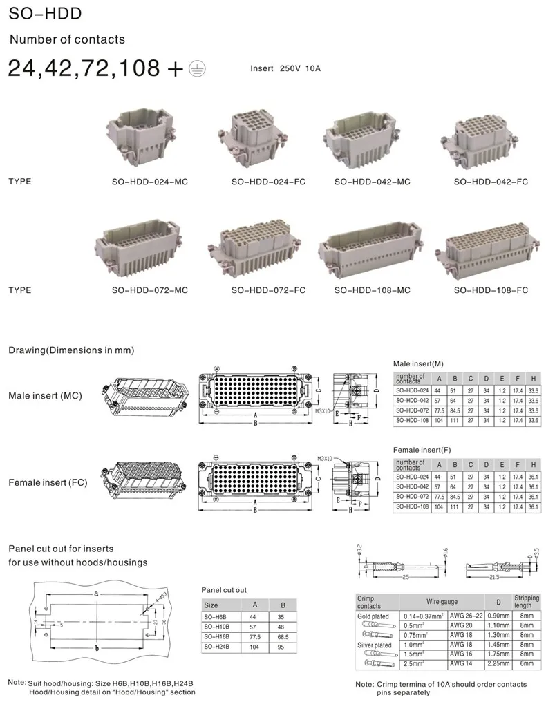 Прямоугольная авиационная розетка, HDC HA 4 5 6 8 Pin Водонепроницаемый сверхмощный разъем мужской женский