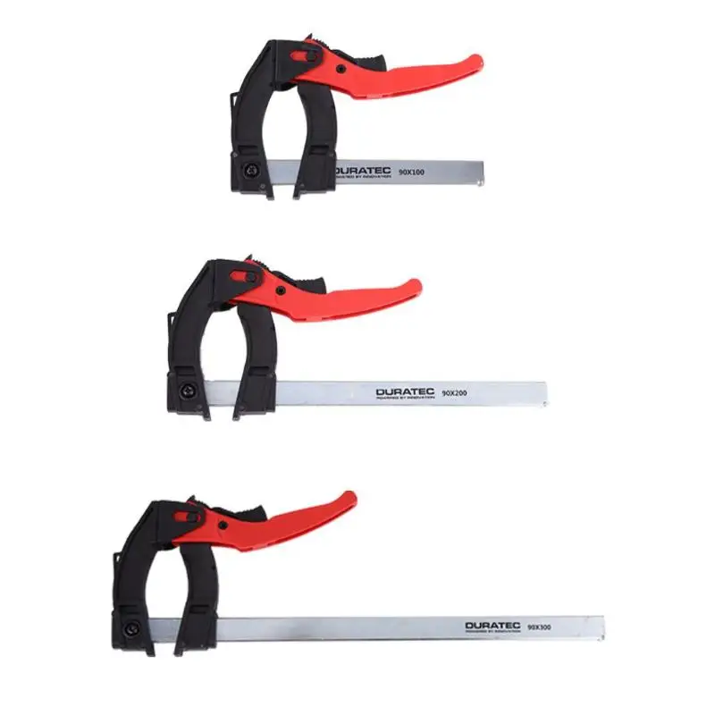 

Woodworking Plastic Ratchet F Type Strong Clamping Quick Clamp F Style Bar Wood Clip Quick Release Grip Clip Woodworking Clamp