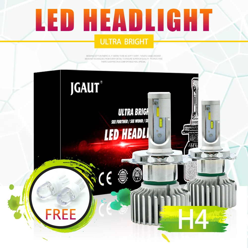

LOAUT 3 Color Switch 3000K 4300K 6000K H4 LED Headlight 8000LM Fog Light 3C High Speed Long Life Mute Fan Universal Headlamps