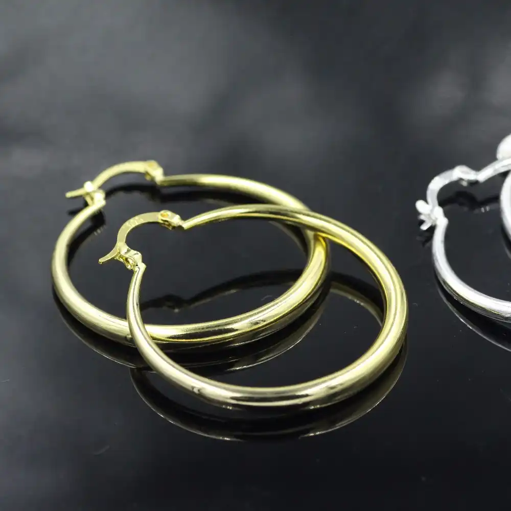 Ювелирные изделия розовое золото 18 карат ювелирные изделия торговля Продажа серьги круговой Гладкий женский 18 k серьги уникальные ювелирные изделия