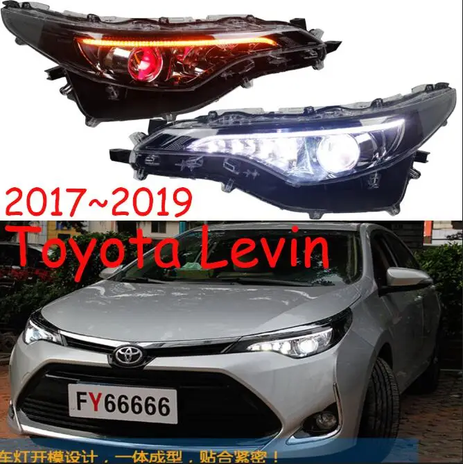 1 компл. Автомобильный бампер головной светильник для Toyota фара Levin~ год светодиодный/HID xenon Corolla auris axio Головной фонарь Левин противотуманный светильник - Цвет: picture