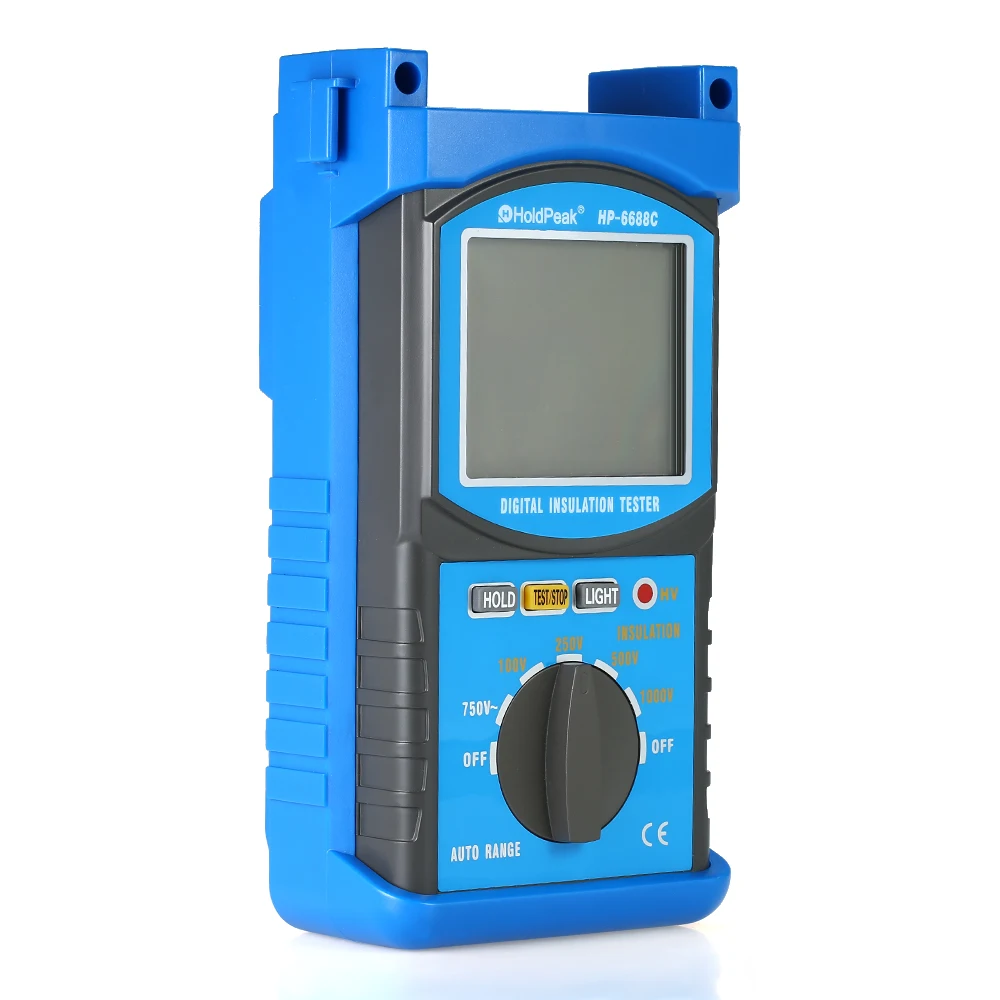 

HoldPeak Auto-range LCD Digital Insulation Resistance Tester Megohm Meter Megger Megohmmeter DC100V/250V/500V/1000 Voltmeter